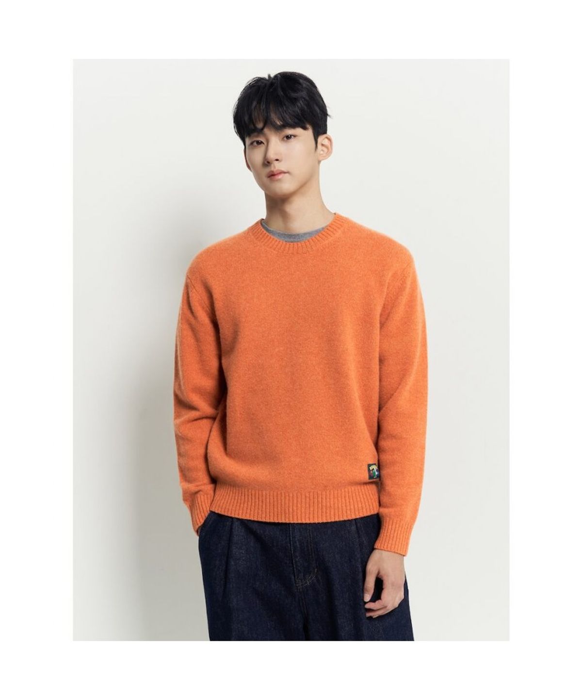빈폴 멘(BEANPOLE MEN) 푸즈예티 라운드 니트  오렌지