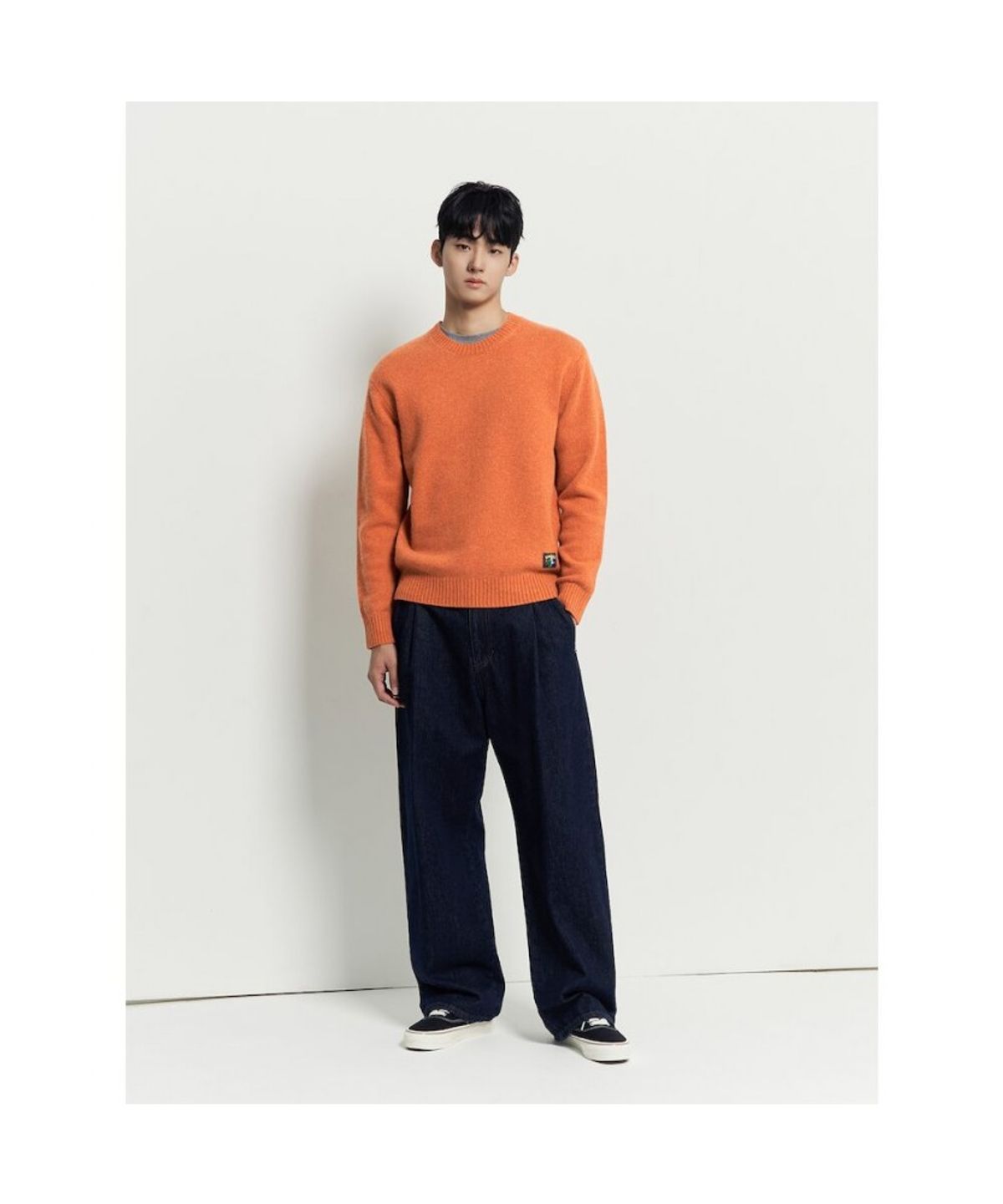 빈폴 멘(BEANPOLE MEN) 푸즈예티 라운드 니트  오렌지