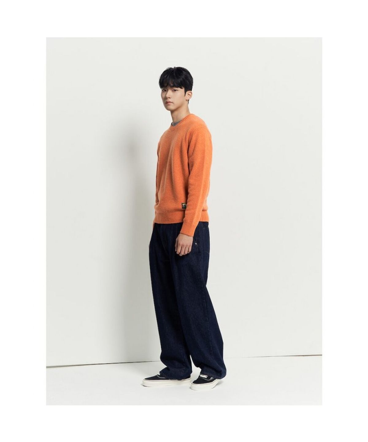 빈폴 멘(BEANPOLE MEN) 푸즈예티 라운드 니트  오렌지