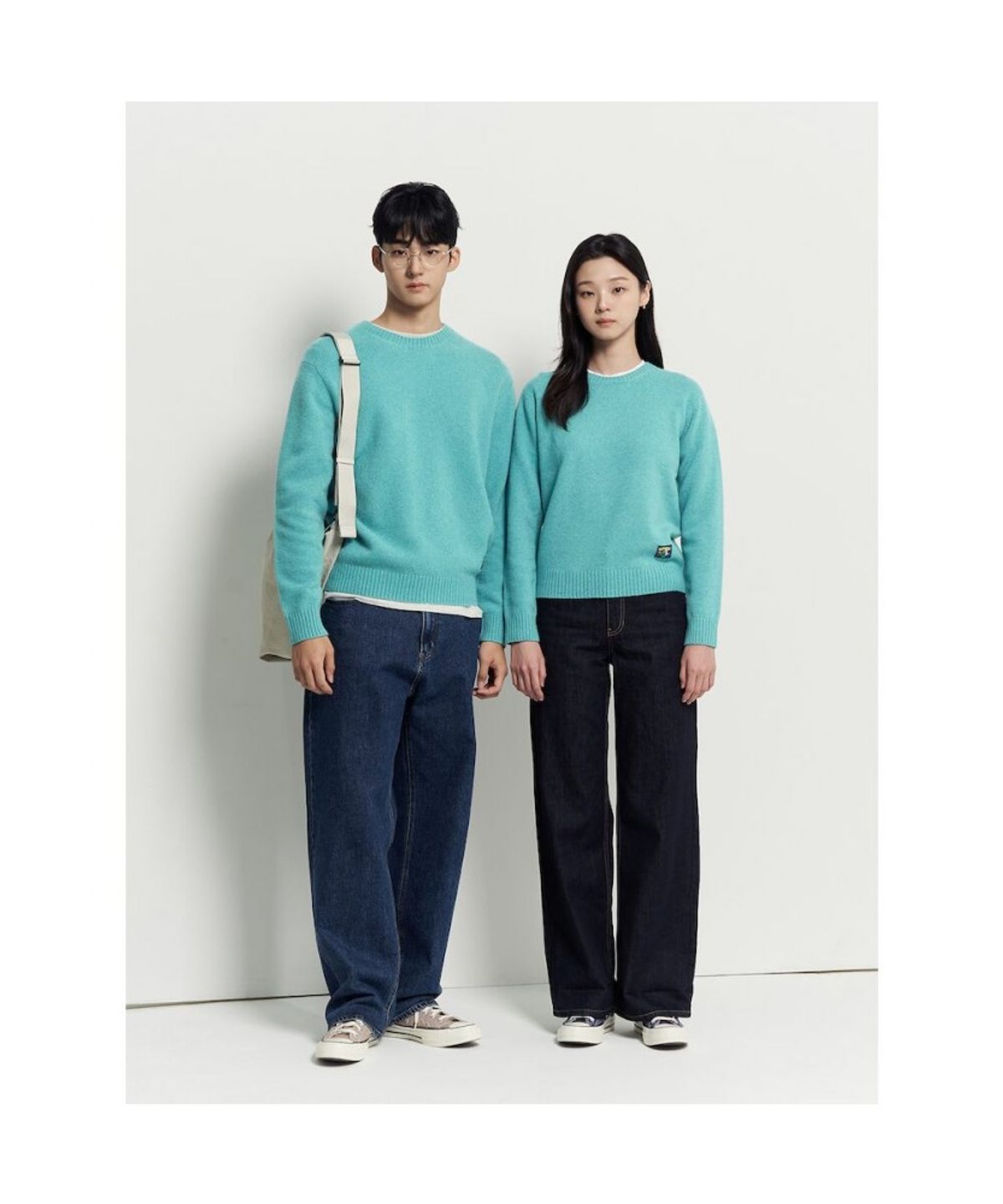 빈폴 멘(BEANPOLE MEN) 푸즈예티 라운드 니트  라이트 그린