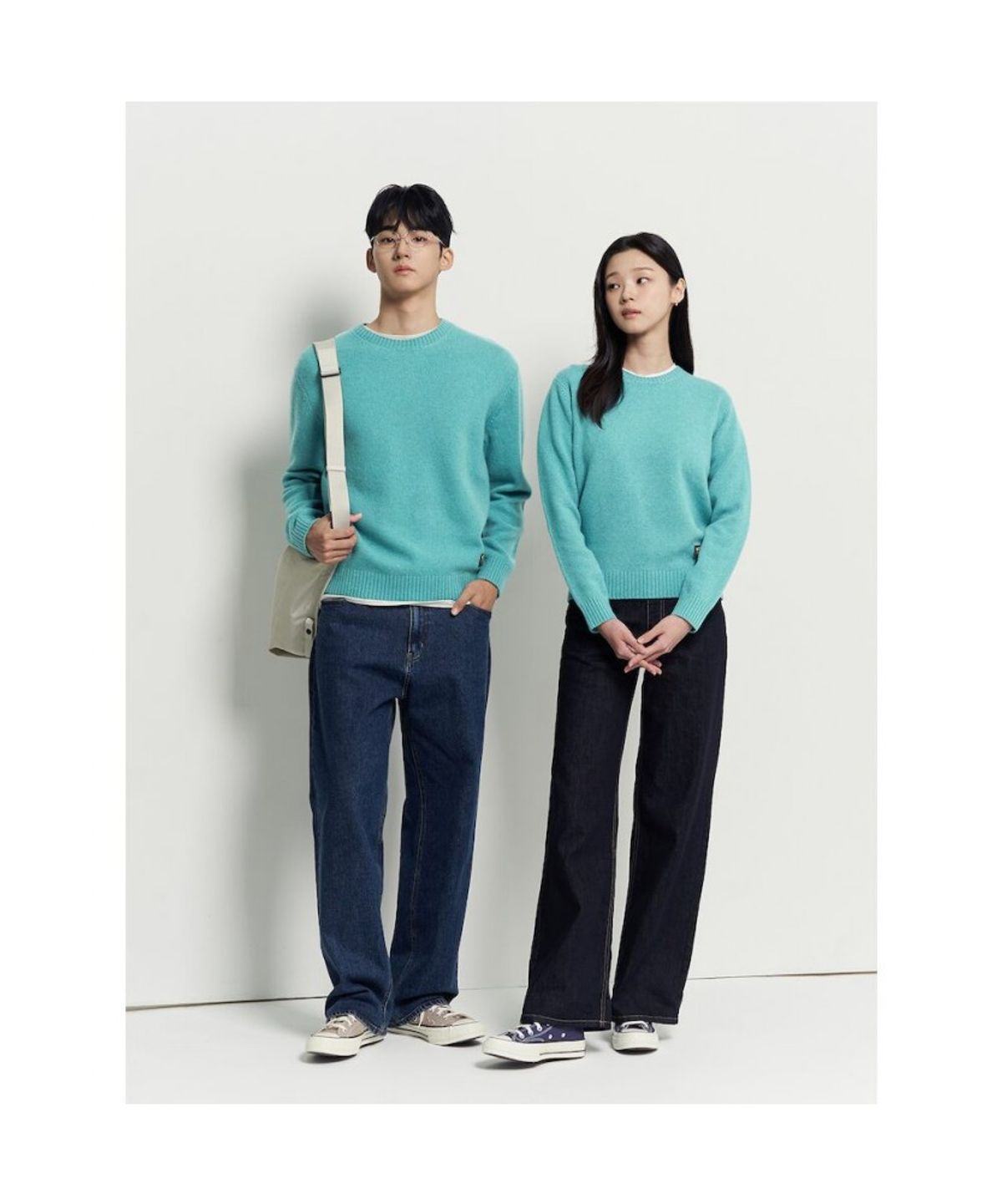 빈폴 멘(BEANPOLE MEN) 푸즈예티 라운드 니트  라이트 그린