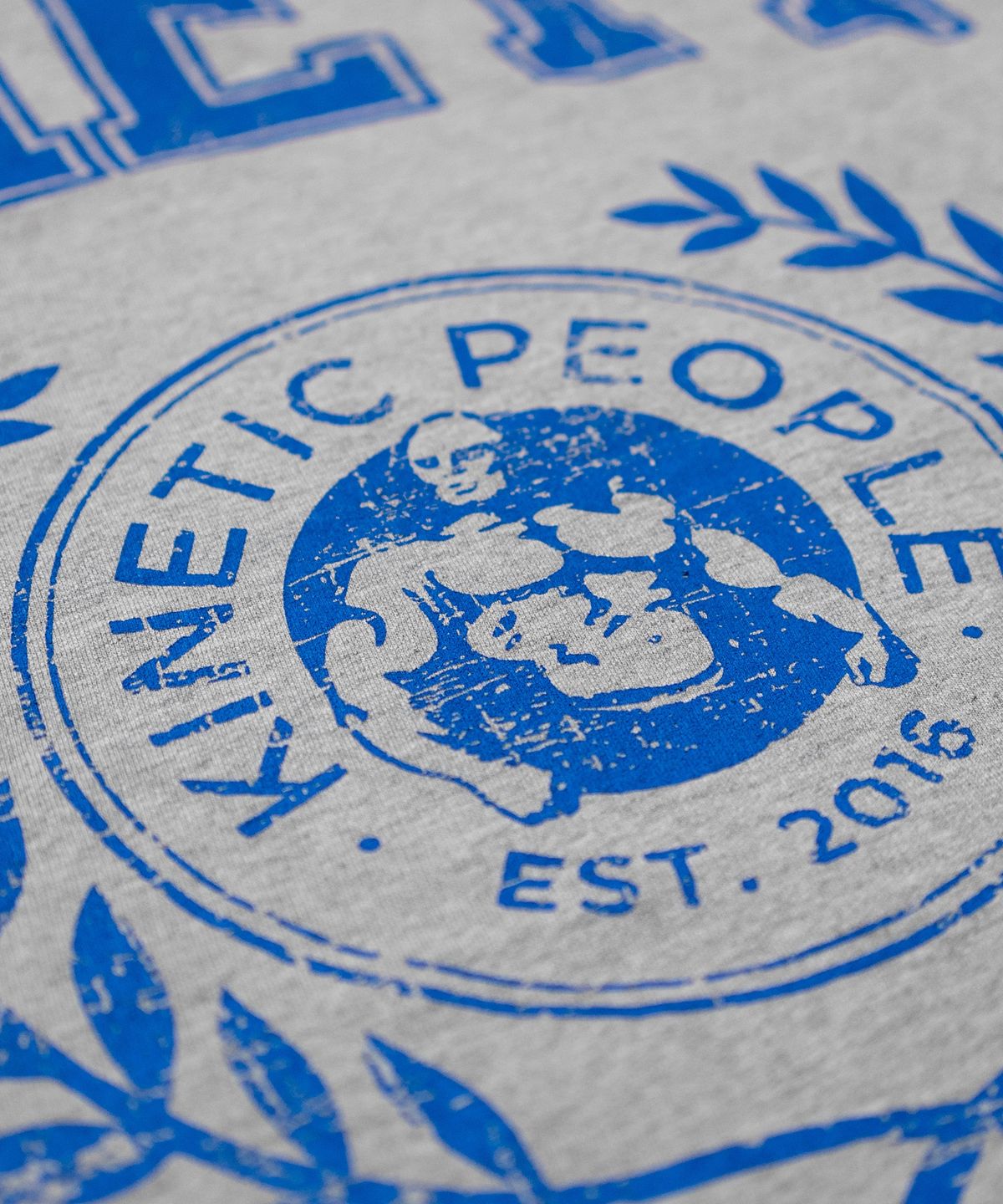 키네틱피플(KINETICPEOPLE) 컬리지 오버핏 롱슬리브_멜란지 / 블루