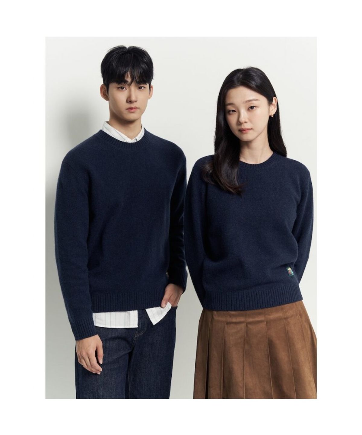빈폴 멘(BEANPOLE MEN) 푸즈예티 라운드 니트  네이비
