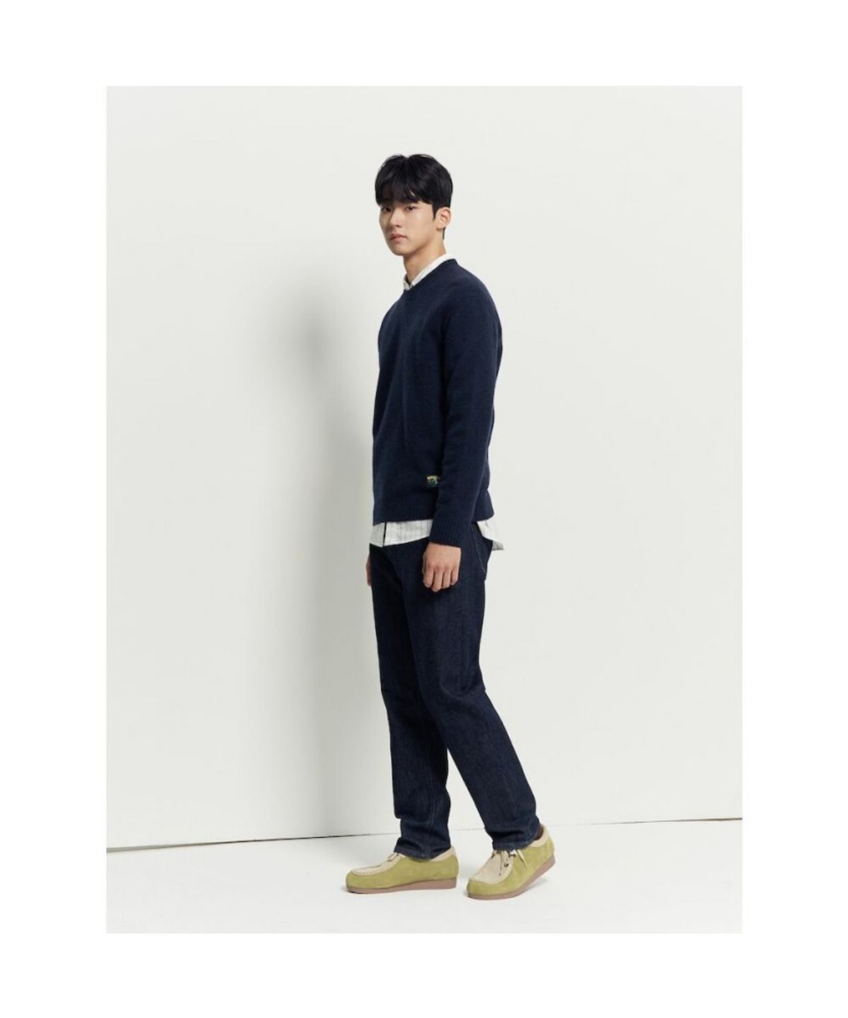 빈폴 멘(BEANPOLE MEN) 푸즈예티 라운드 니트  네이비