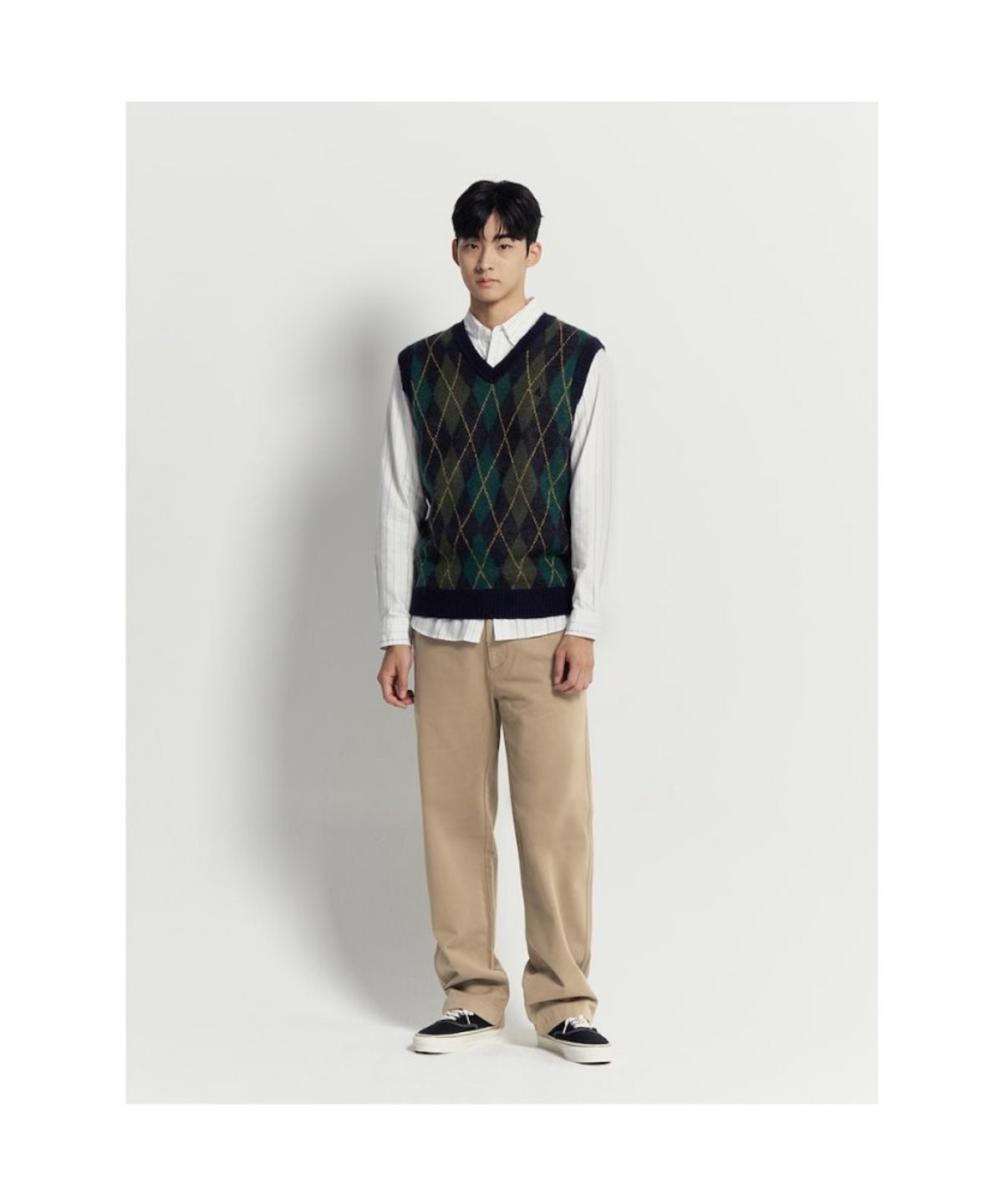빈폴 멘(BEANPOLE MEN) 아가일 베스트  네이비