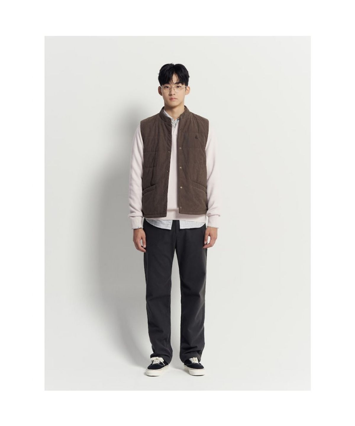 빈폴 멘(BEANPOLE MEN) 베럴비 오픈 칼라넥 니트  아이보리