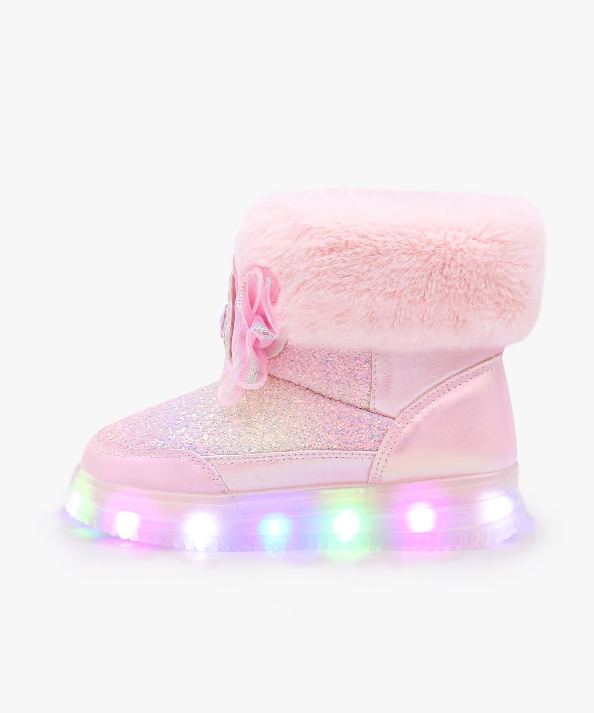 키펀트(KIPHANT) LED 레인보우 하트윙 여아 겨울 털 부츠