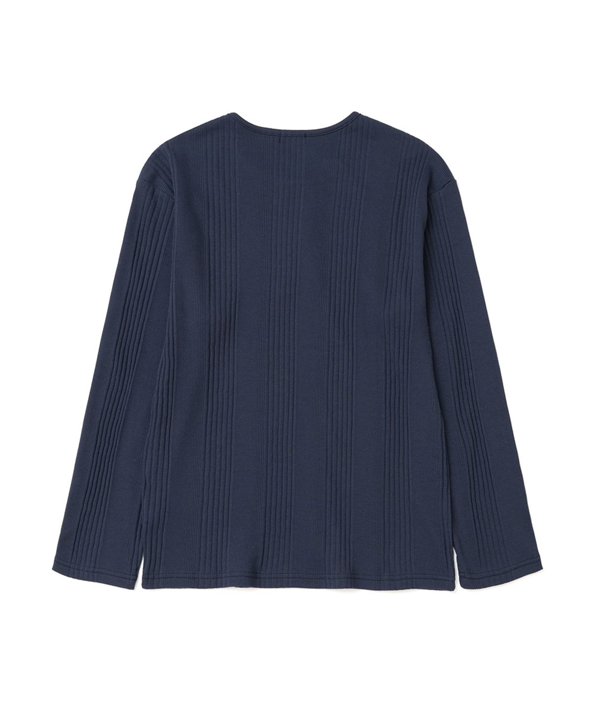 엑스오엑스(XOX) 리브드 헨리넥 긴팔 티셔츠[NAVY]