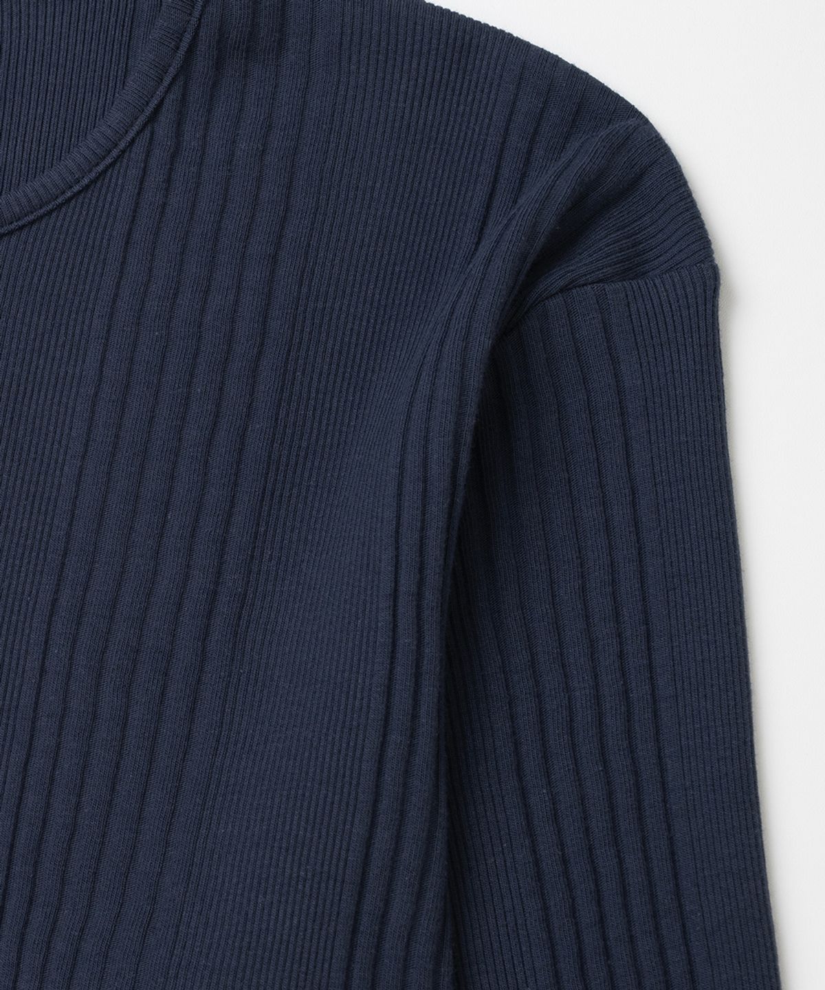 엑스오엑스(XOX) 리브드 헨리넥 긴팔 티셔츠[NAVY]