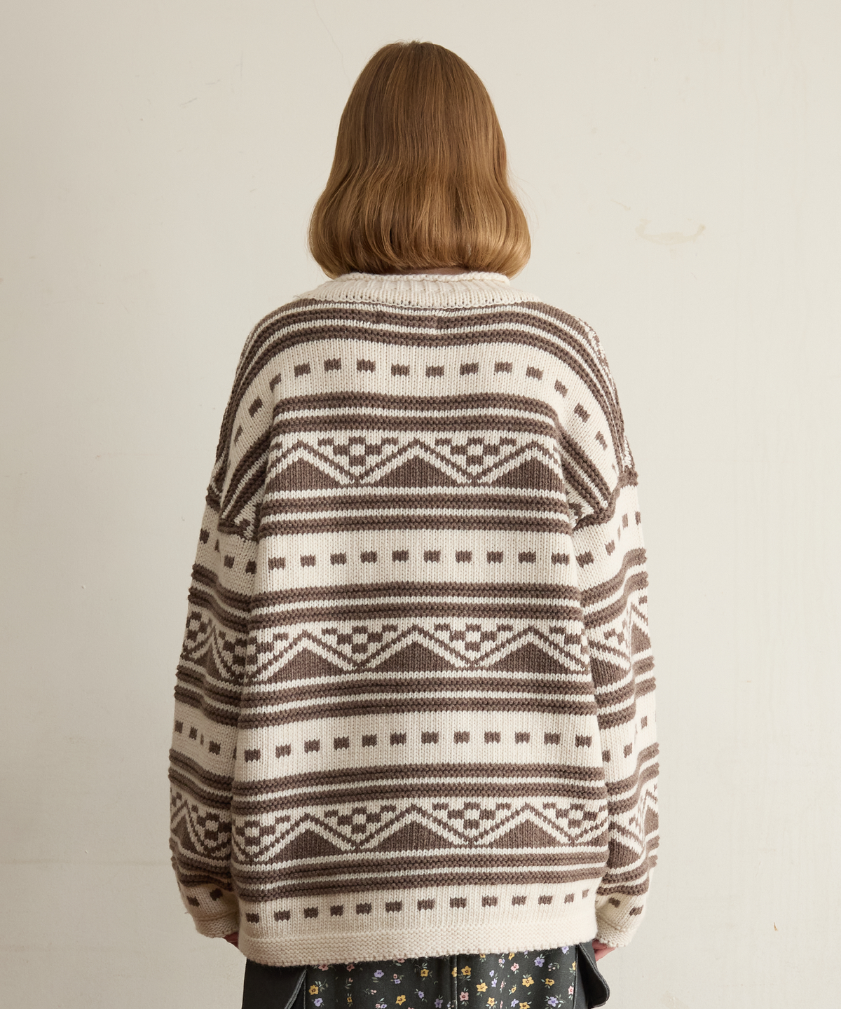 펀프롬펀(FUNFROMFUN) Nomad Fair Isle Pullover, Brown
