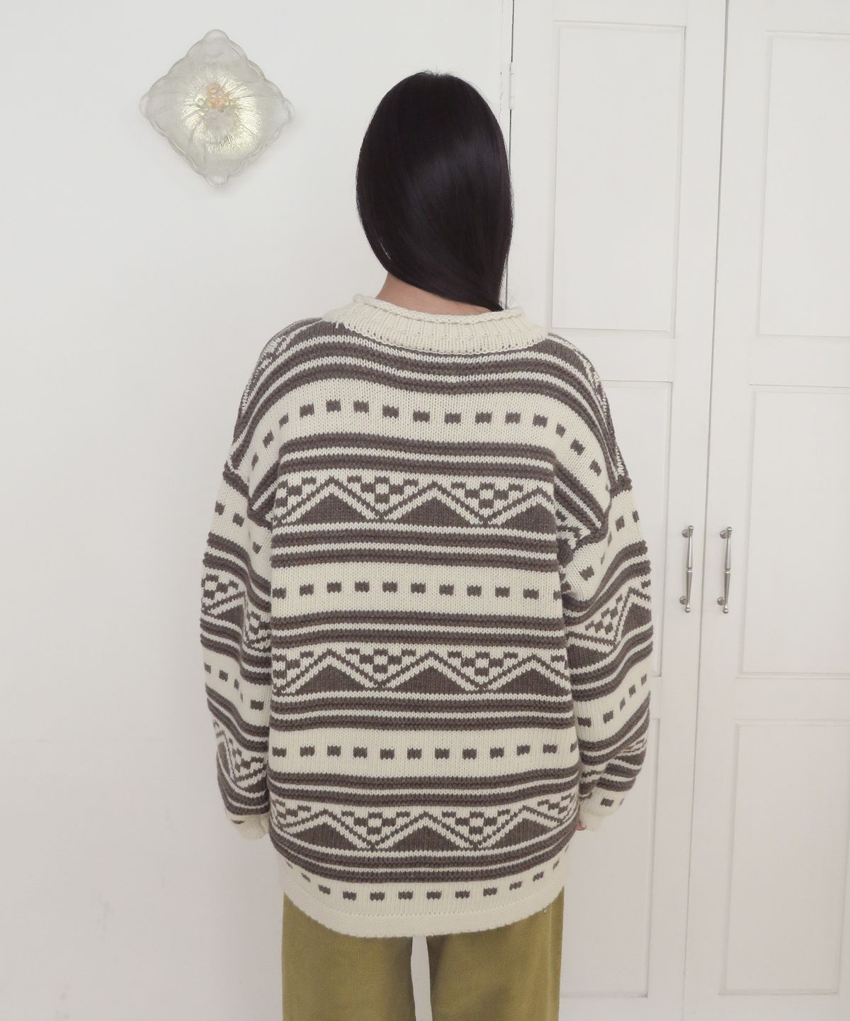 펀프롬펀(FUNFROMFUN) Nomad Fair Isle Pullover, Brown
