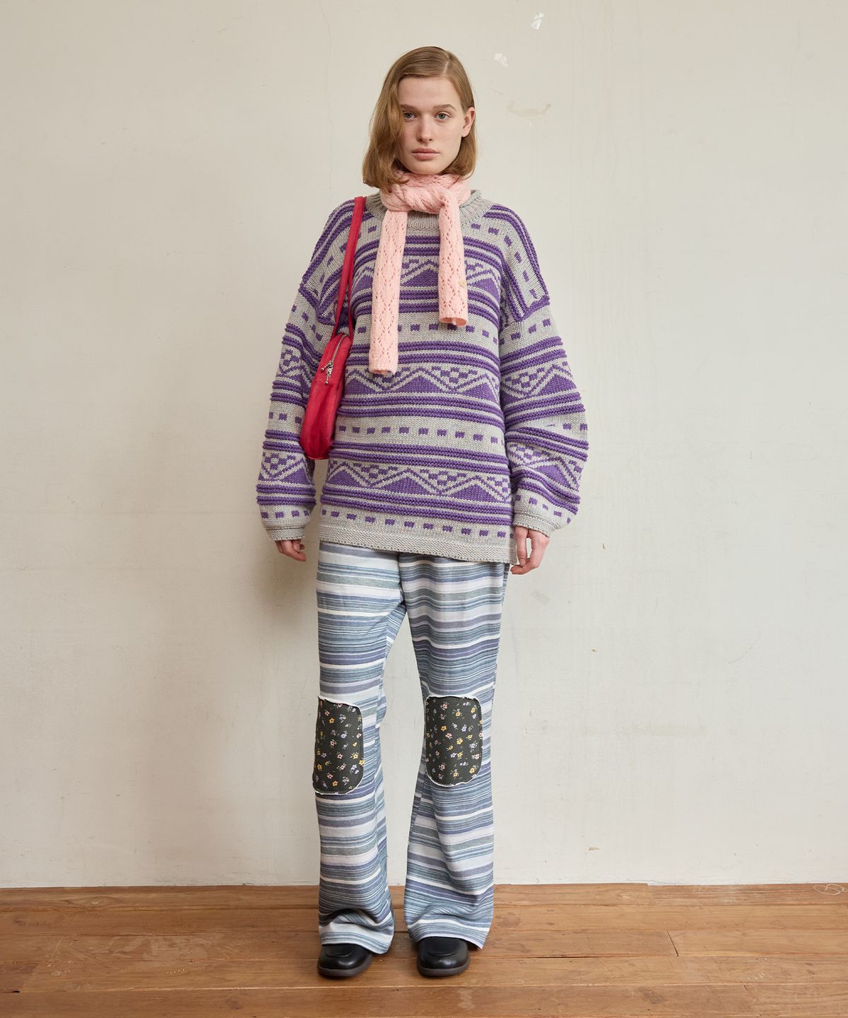 펀프롬펀(FUNFROMFUN) Nomad Fair Isle Pullover, Violet