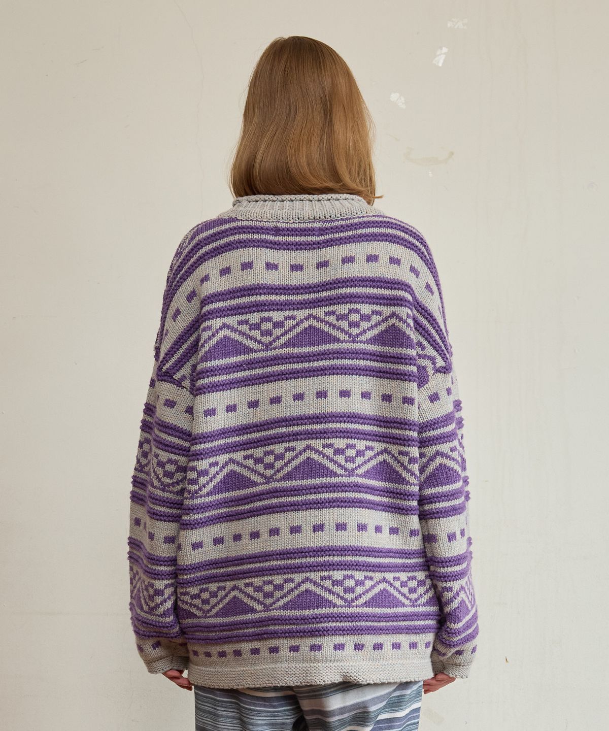 펀프롬펀(FUNFROMFUN) Nomad Fair Isle Pullover, Violet
