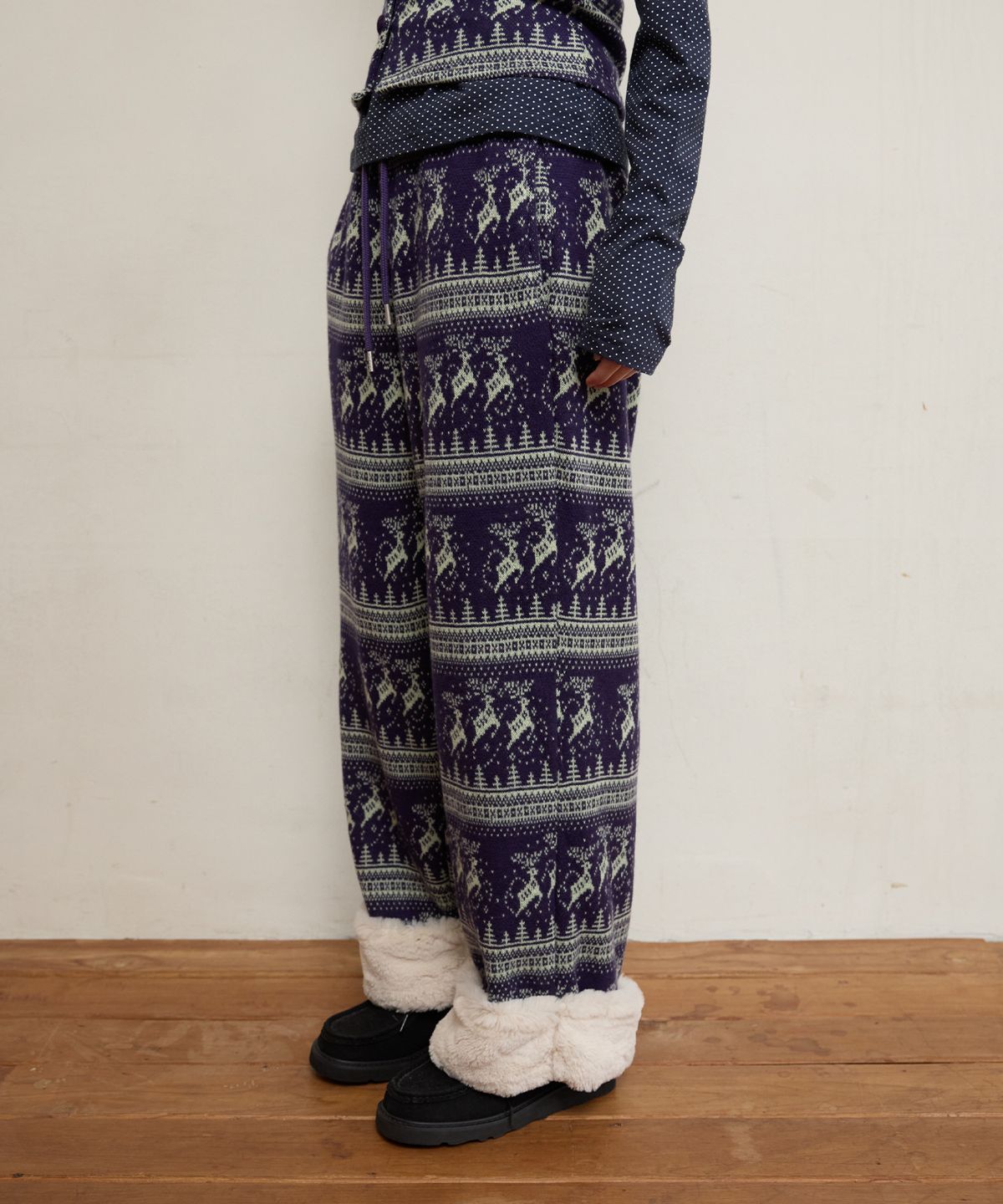 펀프롬펀(FUNFROMFUN) Nordic Fur Pants, Violet