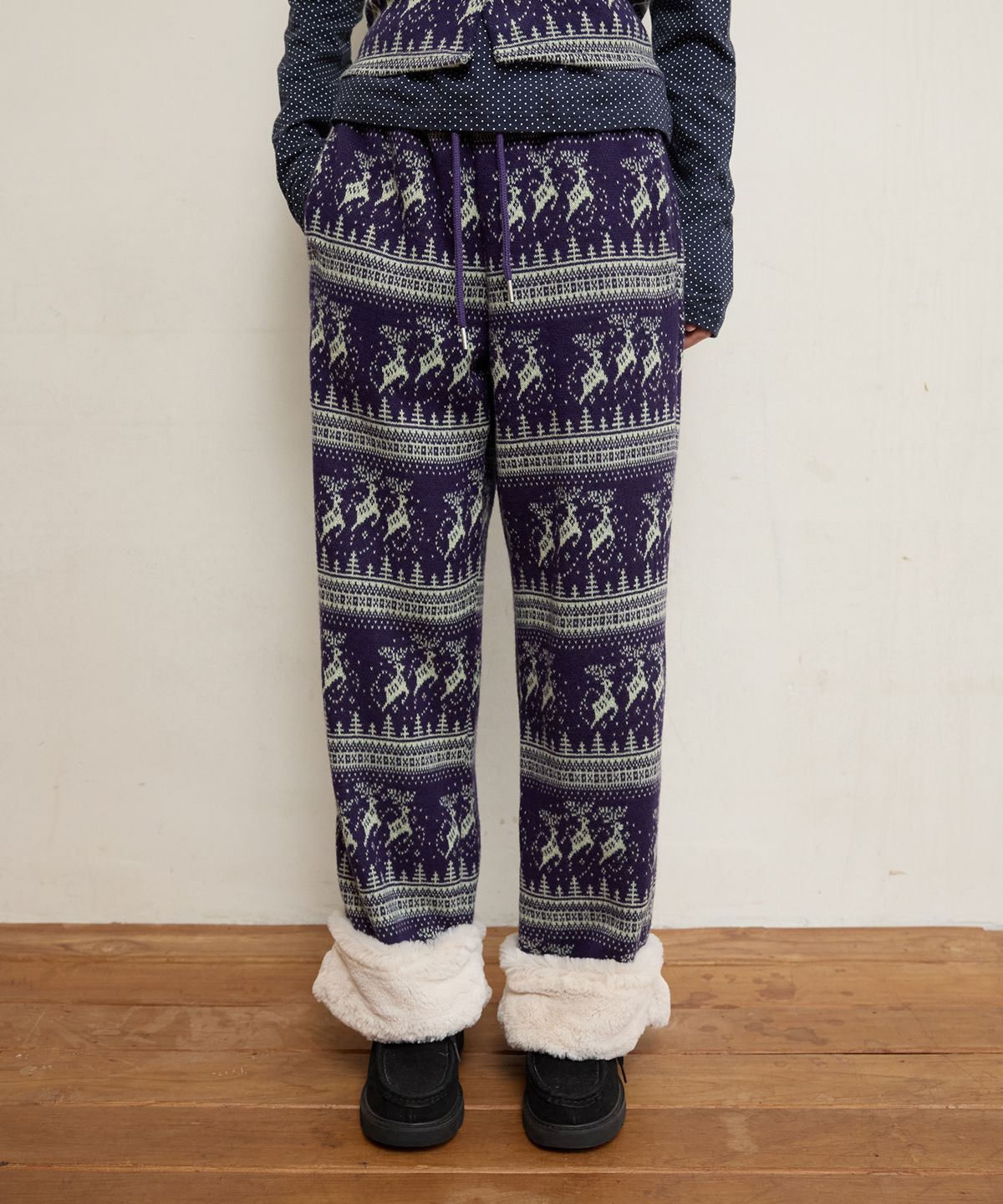 펀프롬펀(FUNFROMFUN) Nordic Fur Pants, Violet