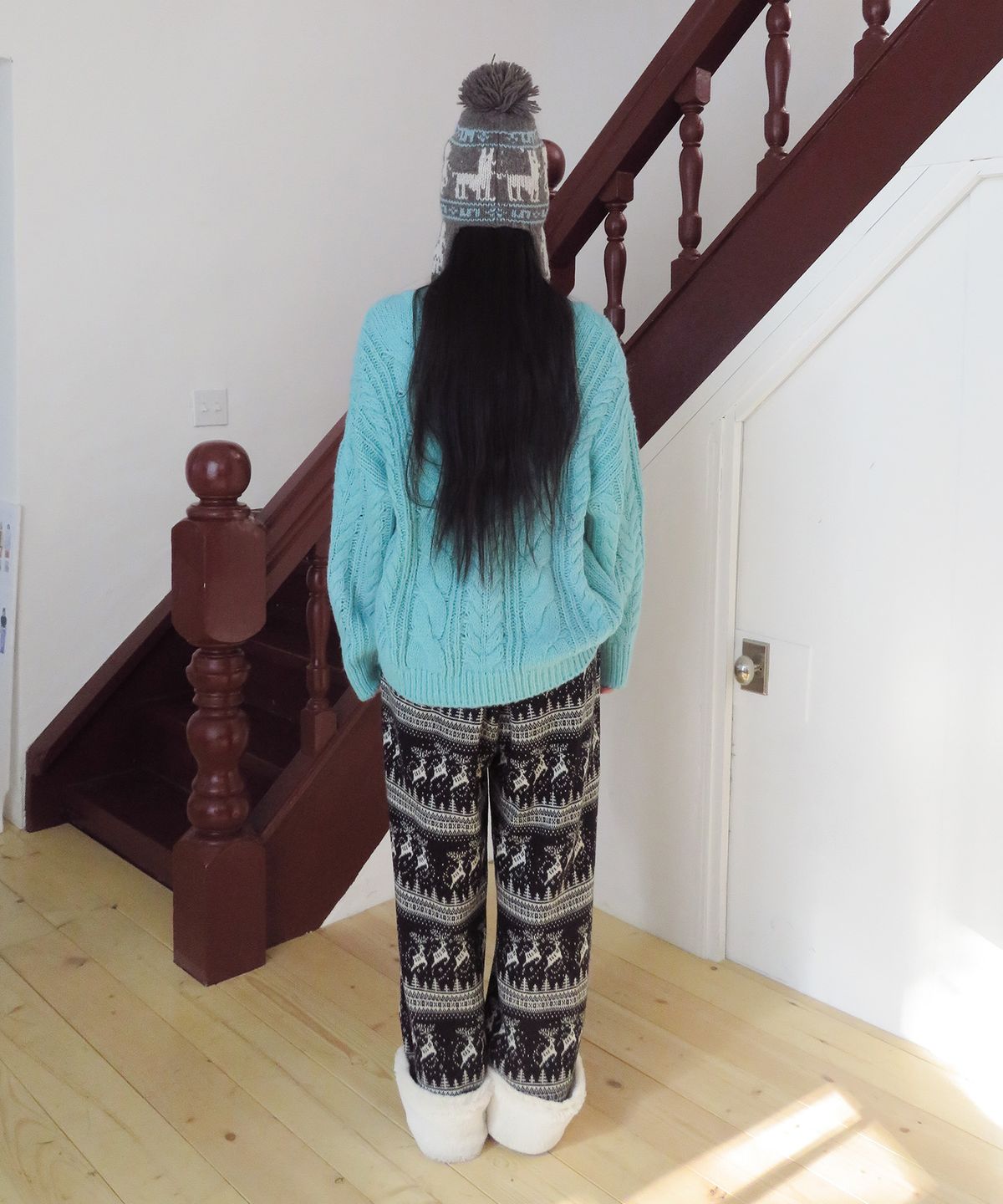 펀프롬펀(FUNFROMFUN) Nordic Fur Pants, Black