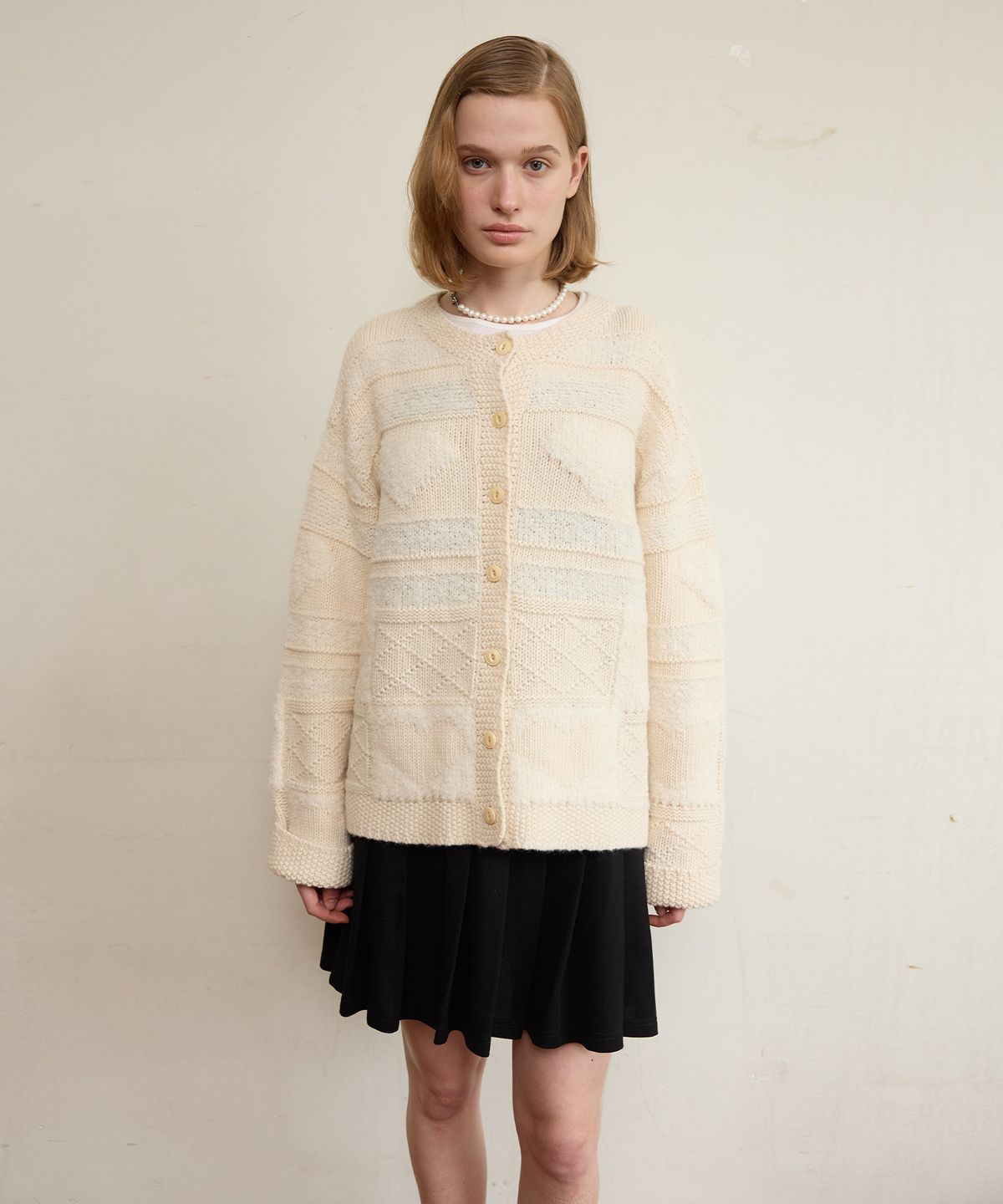 펀프롬펀(FUNFROMFUN) Grandma’s Cozy Cardigan, Cream