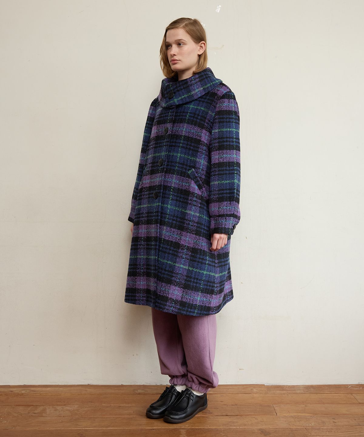 펀프롬펀(FUNFROMFUN) Sailor Collar Overfit Coat, Navy