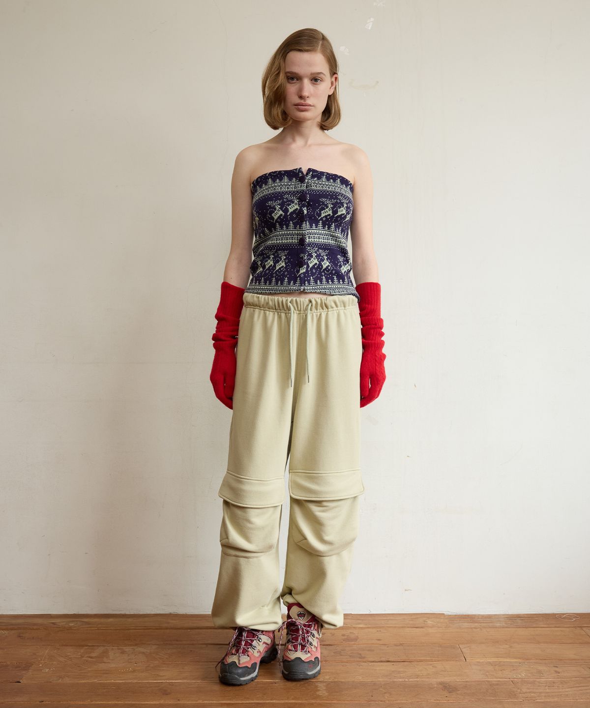 펀프롬펀(FUNFROMFUN) Nordic Buttons Bustier, Violet
