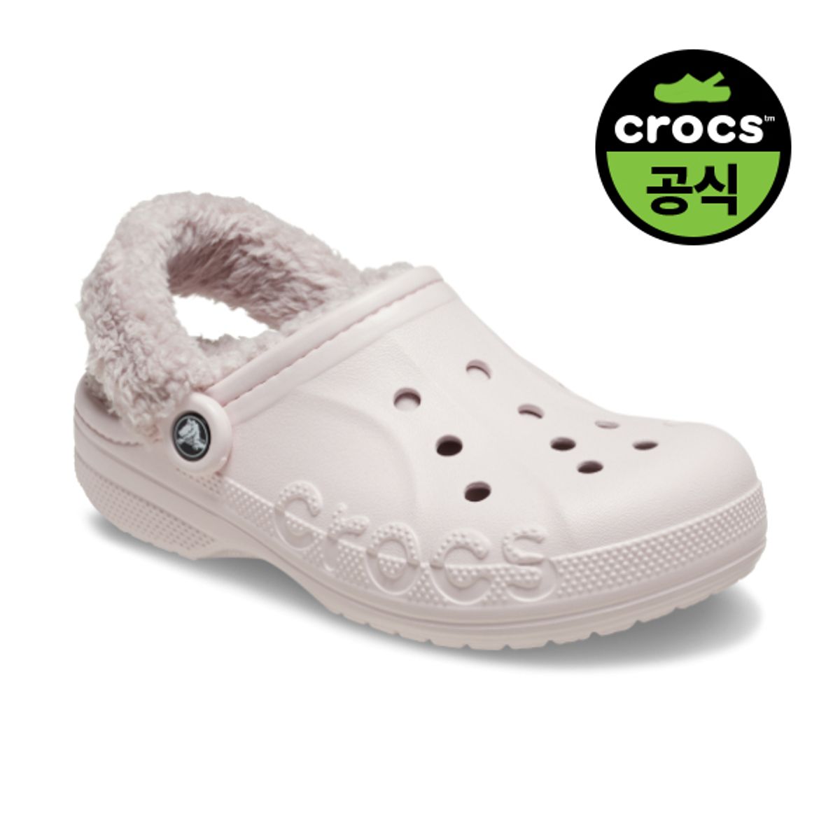 크록스(CROCS) 성인 바야 라인드 퍼즈 스트랩 클로그 BPK (25FUCL206633)