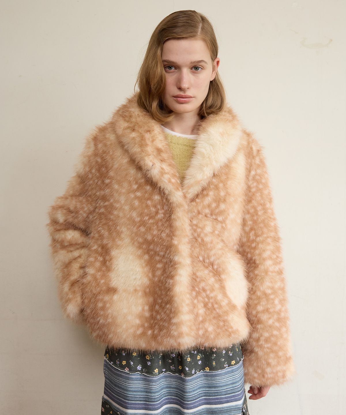 펀프롬펀(FUNFROMFUN) Bambi Fur Jacket, Brown
