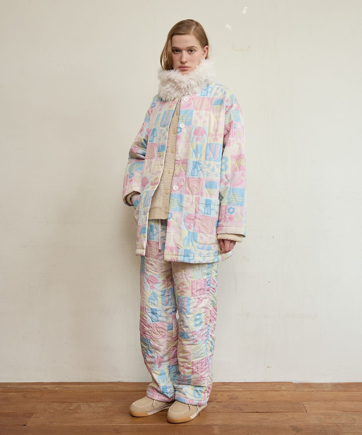 펀프롬펀(FUNFROMFUN) Granny Padding Jacket, Multi