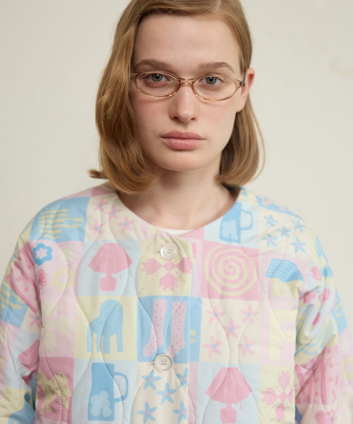 펀프롬펀(FUNFROMFUN) Granny Padding Jacket, Multi