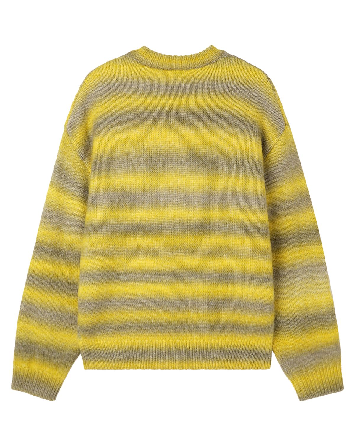 오픈야드(오와이)(OPENYARD(OY)) HAIRY GRADIENT STRIPED KNIT - YELLOW