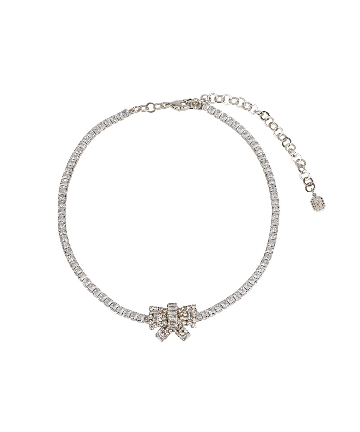 마티아스(MATIAS) Ribbon mini Choker (Silver)