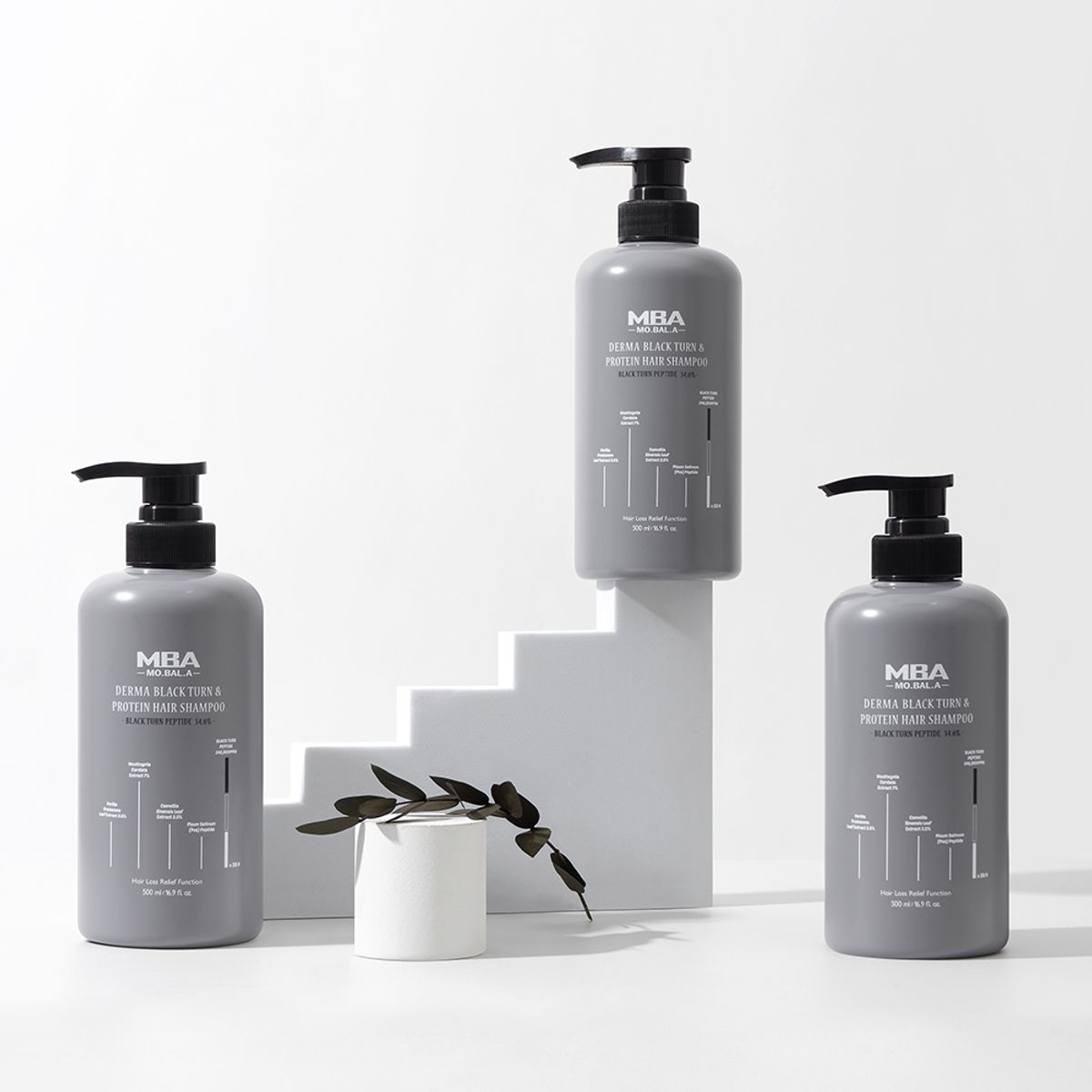데이셀코스메틱(DAYCELLCOSMETICS) 모발아 더마 블랙턴 앤 프로틴 헤어 샴푸 500ml