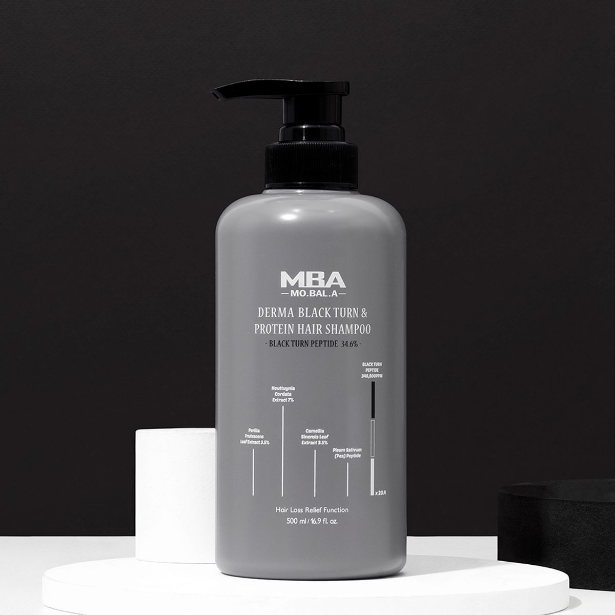 데이셀코스메틱(DAYCELLCOSMETICS) 모발아 더마 블랙턴 앤 프로틴 헤어 샴푸 500ml