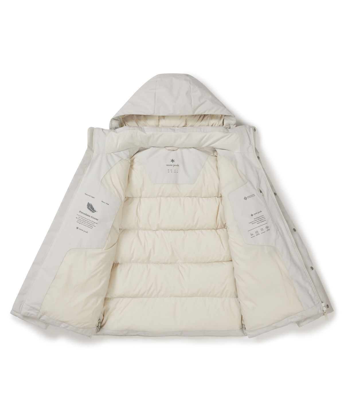 스노우피크 어패럴(SNOWPEAK APPAREL) 드라이피크 윈드스토퍼 헤비 다운 자켓 (S25WMPDJ02) Ivory