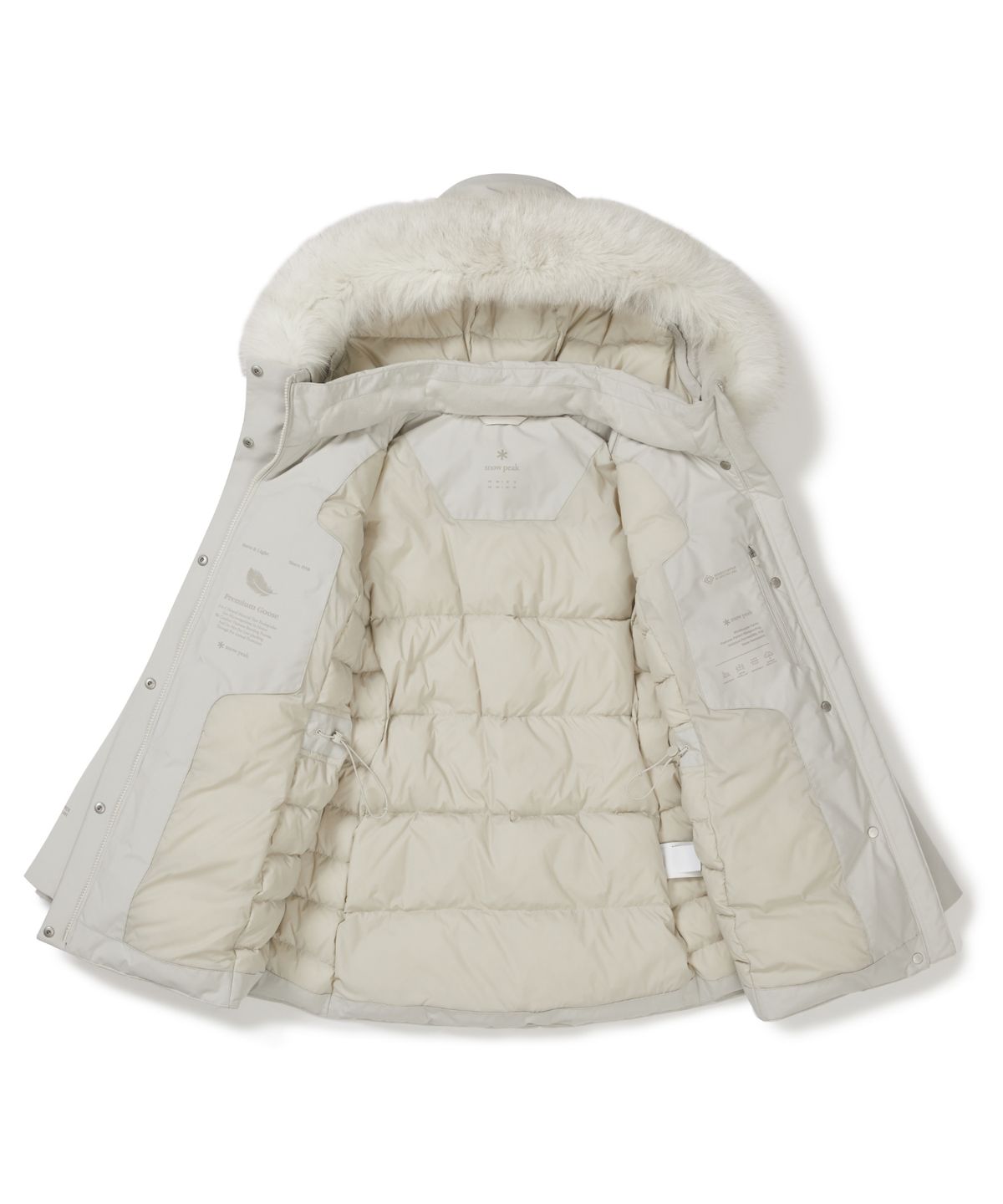 스노우피크 어패럴(SNOWPEAK APPAREL) 드라이피크 윈드스토퍼 여성 헤비 다운 자켓 (S25WWPDJ03) Light Beige