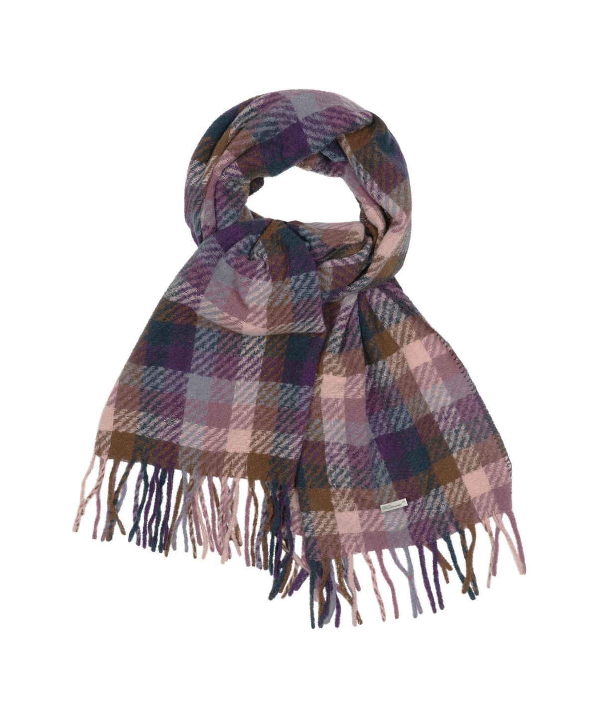 더콜디스트모먼트(THE COLDEST MOMENT) TCM mini logo check heavy muffler (purple/pink)