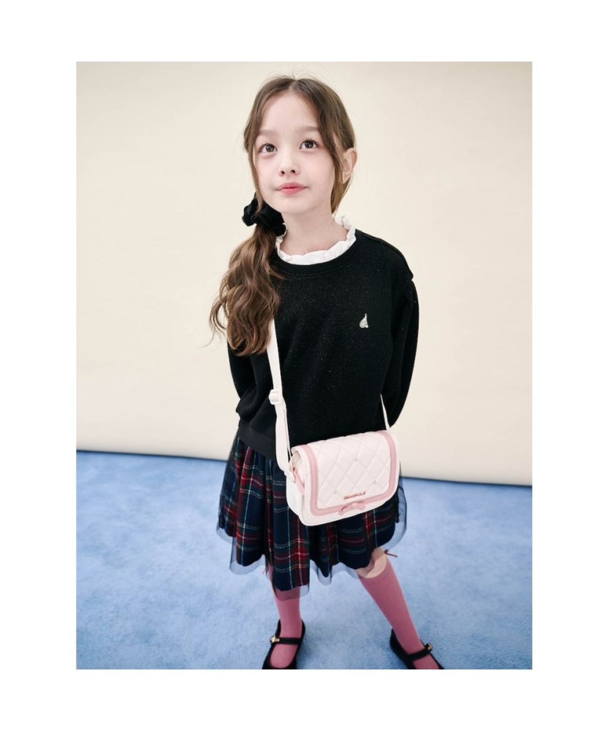 빈폴 키즈(BEANPOLE KIDS) [러블리 빙키 걸즈] 홀리데이 믹스 체크 원피스  블랙 (BI5X71G035)