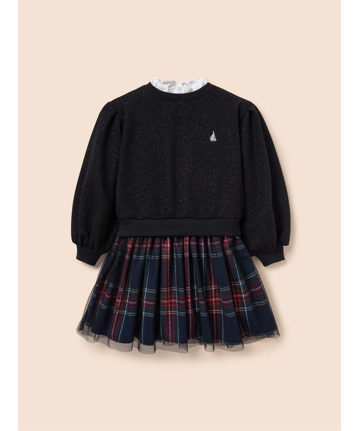 빈폴 키즈(BEANPOLE KIDS) [러블리 빙키 걸즈] 홀리데이 믹스 체크 원피스  블랙 (BI5X71G035)