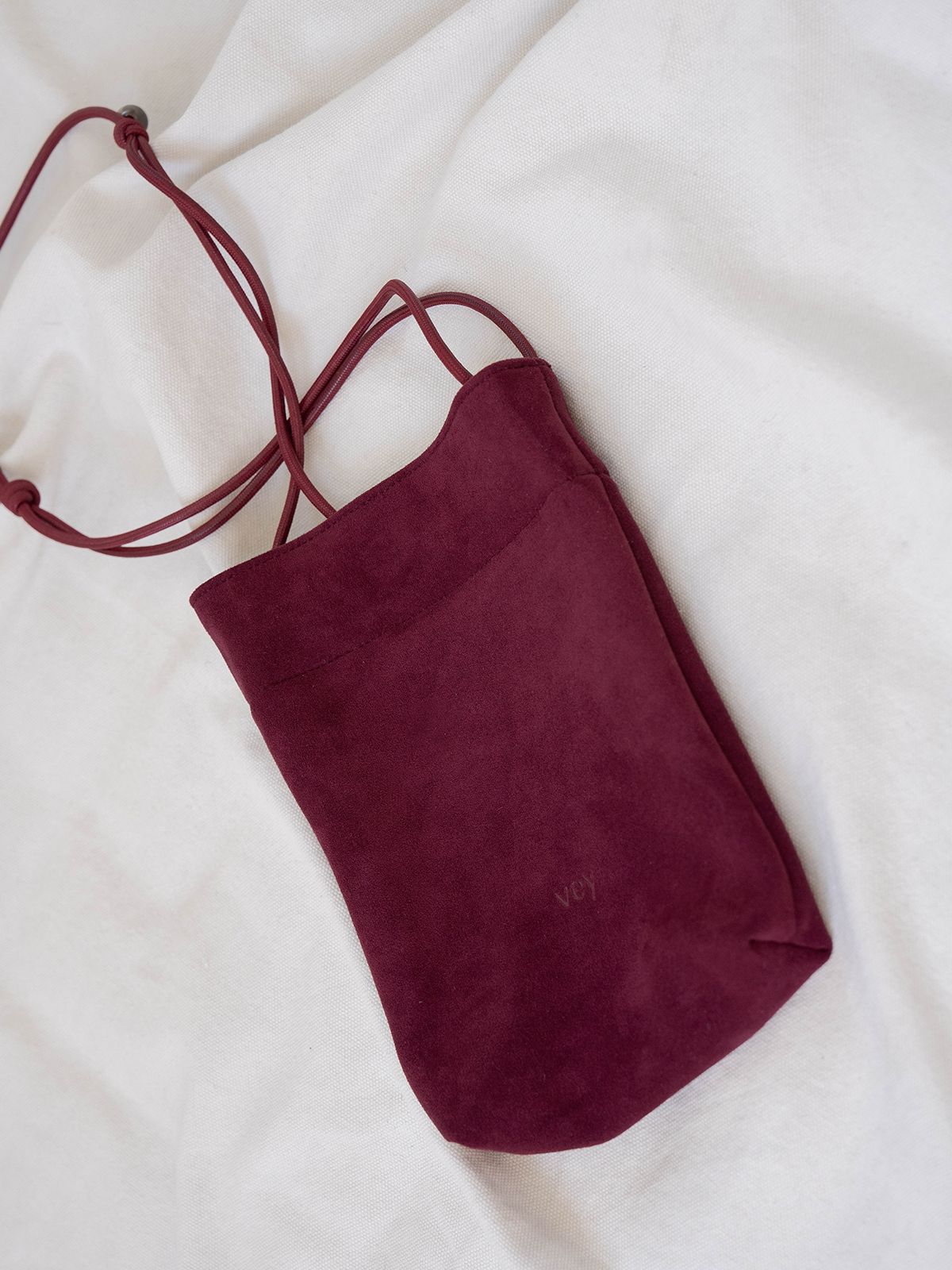 베이(VEY) Suede Pocket Bag (Plum)