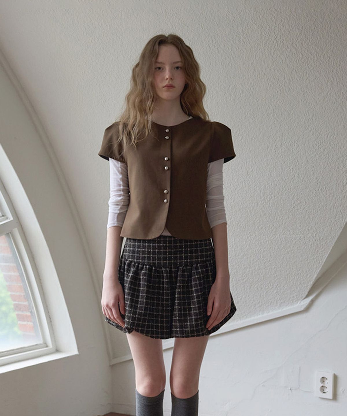 뮈르뮈르(MURMURE) 미엘 울체크 벌룬 팬츠 스커트_Mie Balloon Skirt