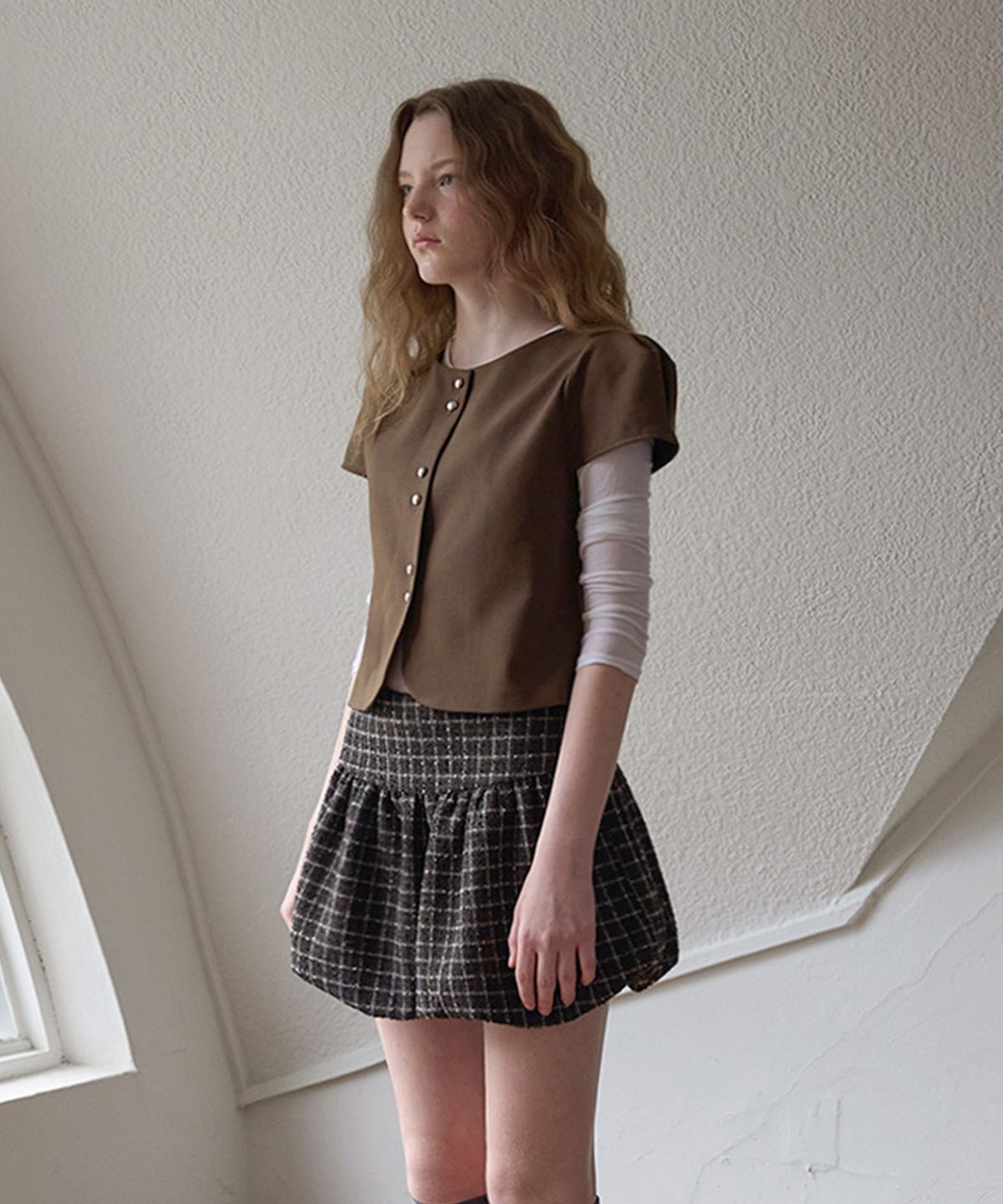 뮈르뮈르(MURMURE) 미엘 울체크 벌룬 팬츠 스커트_Mie Balloon Skirt