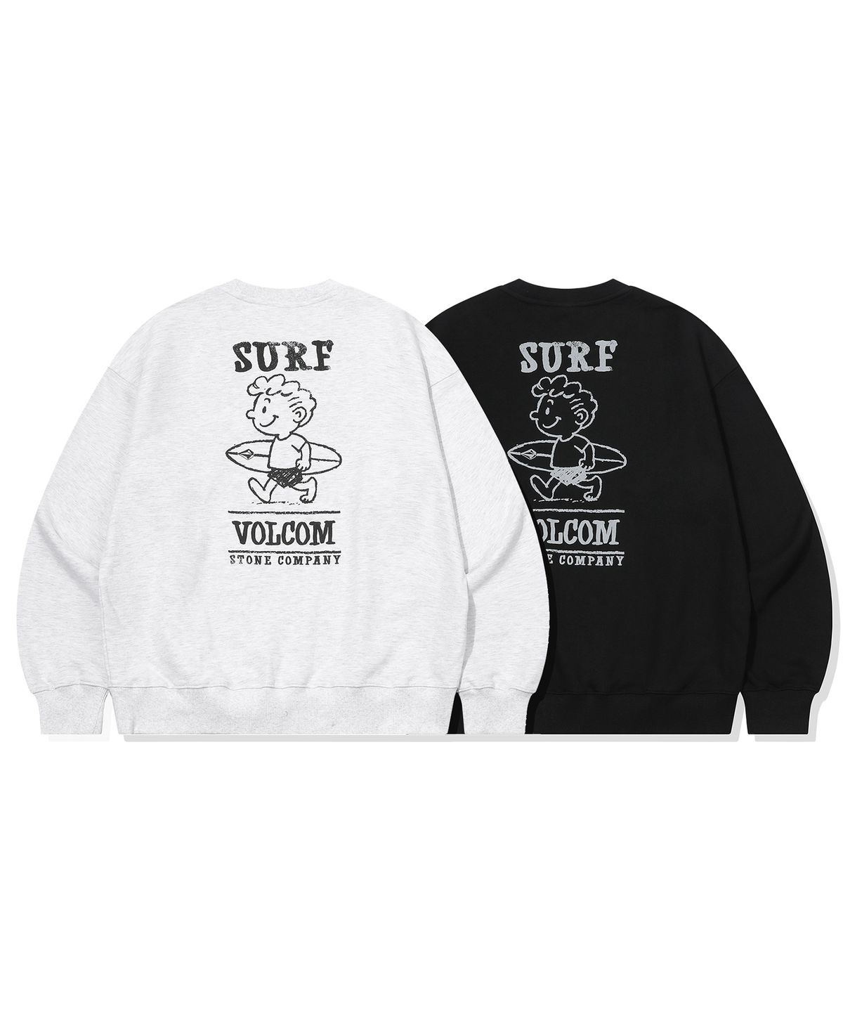 볼컴(VOLCOM) 서프 버디 기모 맨투맨(아이스 그레이)