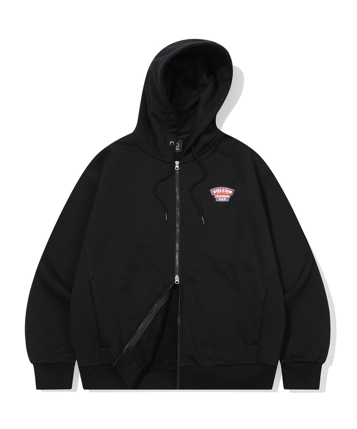 볼컴(VOLCOM) 캘리포니아 본딩 플리스 후드 집업(블랙)