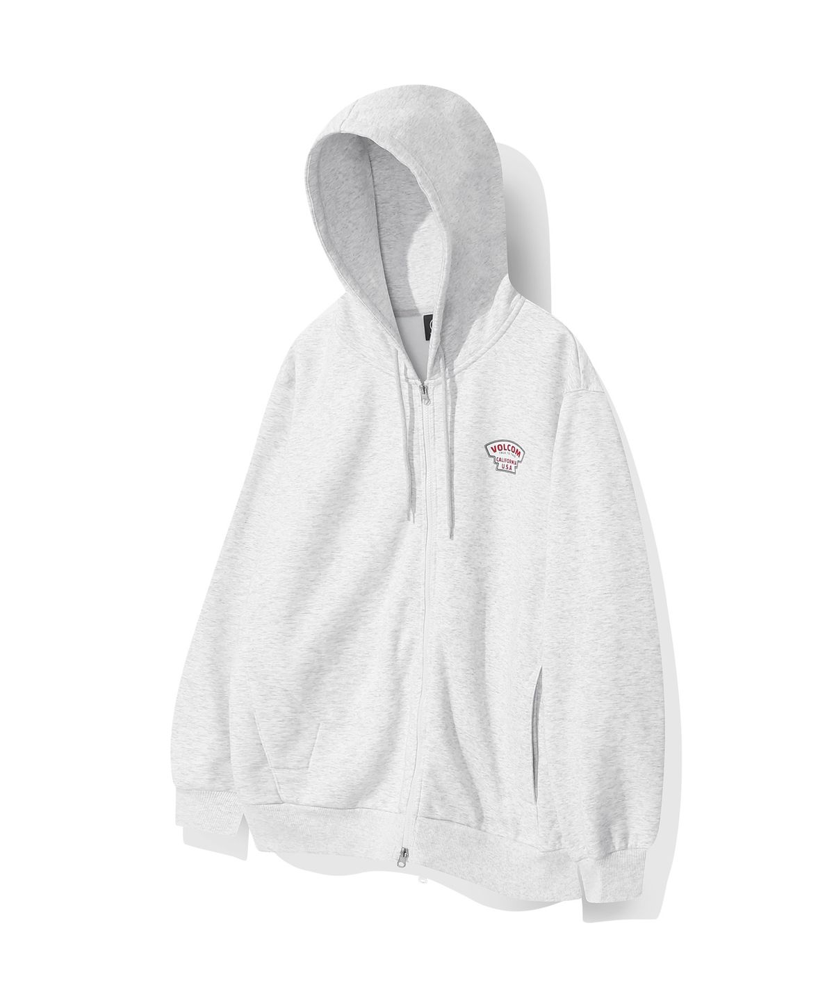 볼컴(VOLCOM) 캘리포니아 본딩 플리스 후드 집업(아이스 그레이)