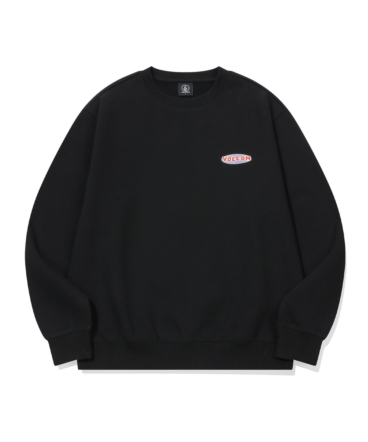 볼컴(VOLCOM) 스톤에이지 서클 와펜 기모 맨투맨(블랙)
