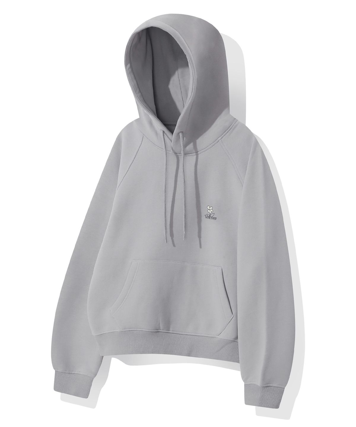 볼컴(VOLCOM) 우먼즈 플라워 기모 후드(라이트 그레이)