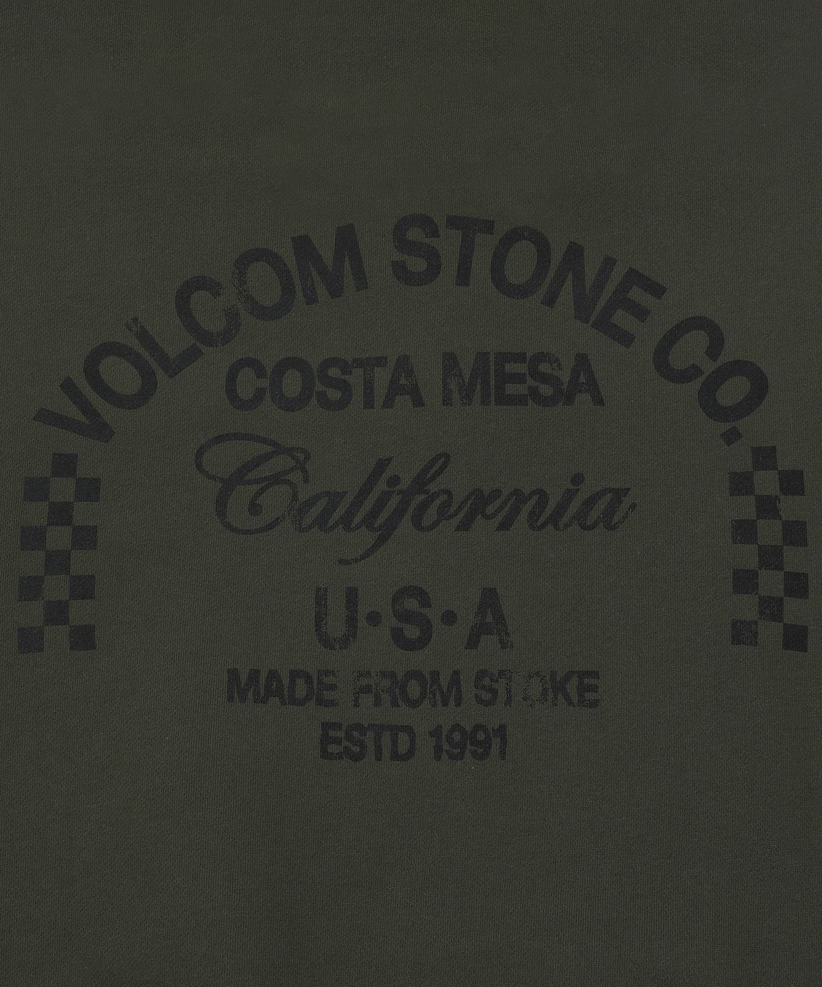 볼컴(VOLCOM) 어드레스 체커 기모 후드(올리브)