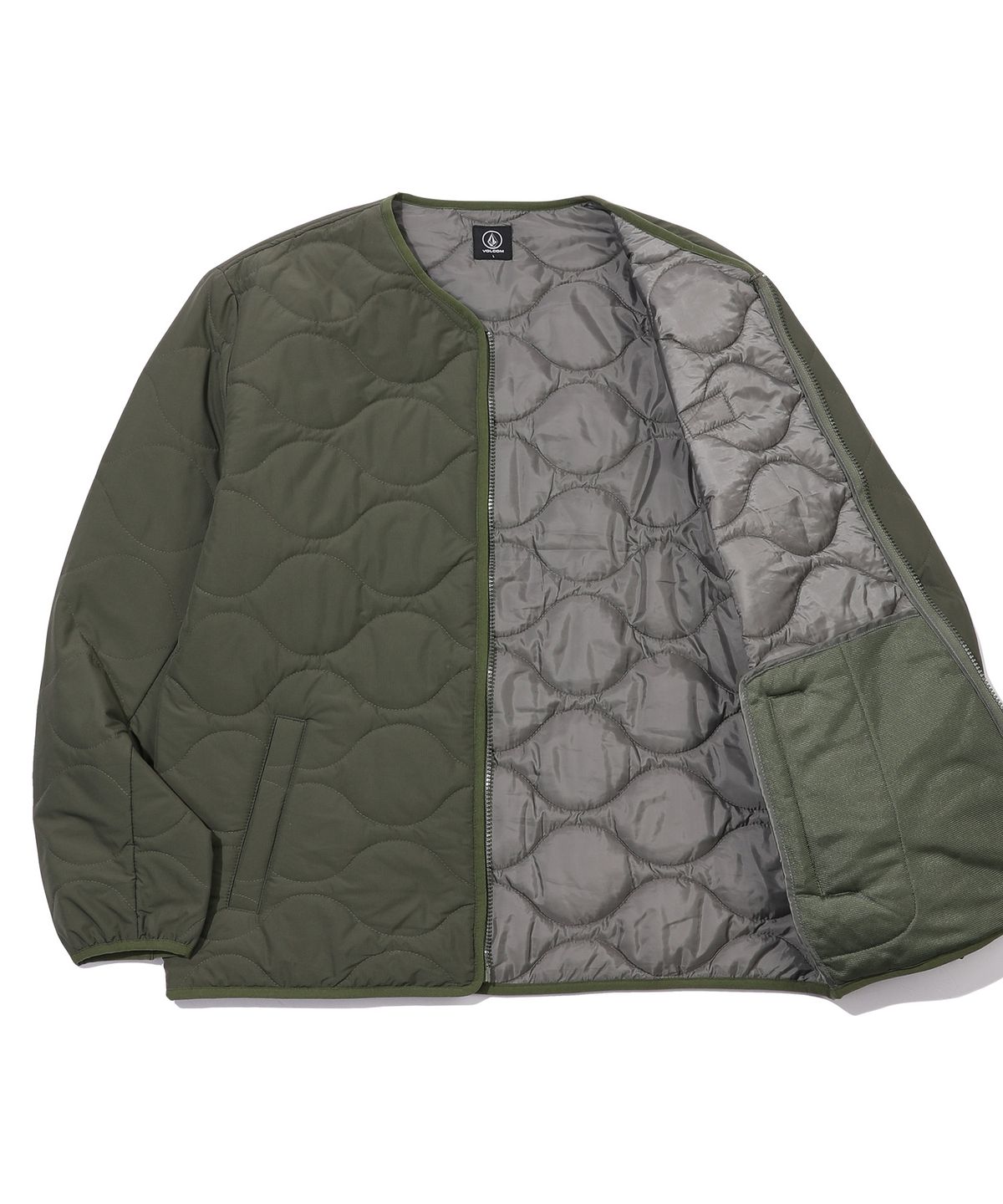 볼컴(VOLCOM) 스노우 앤 서프 퀼팅 점퍼(카키)