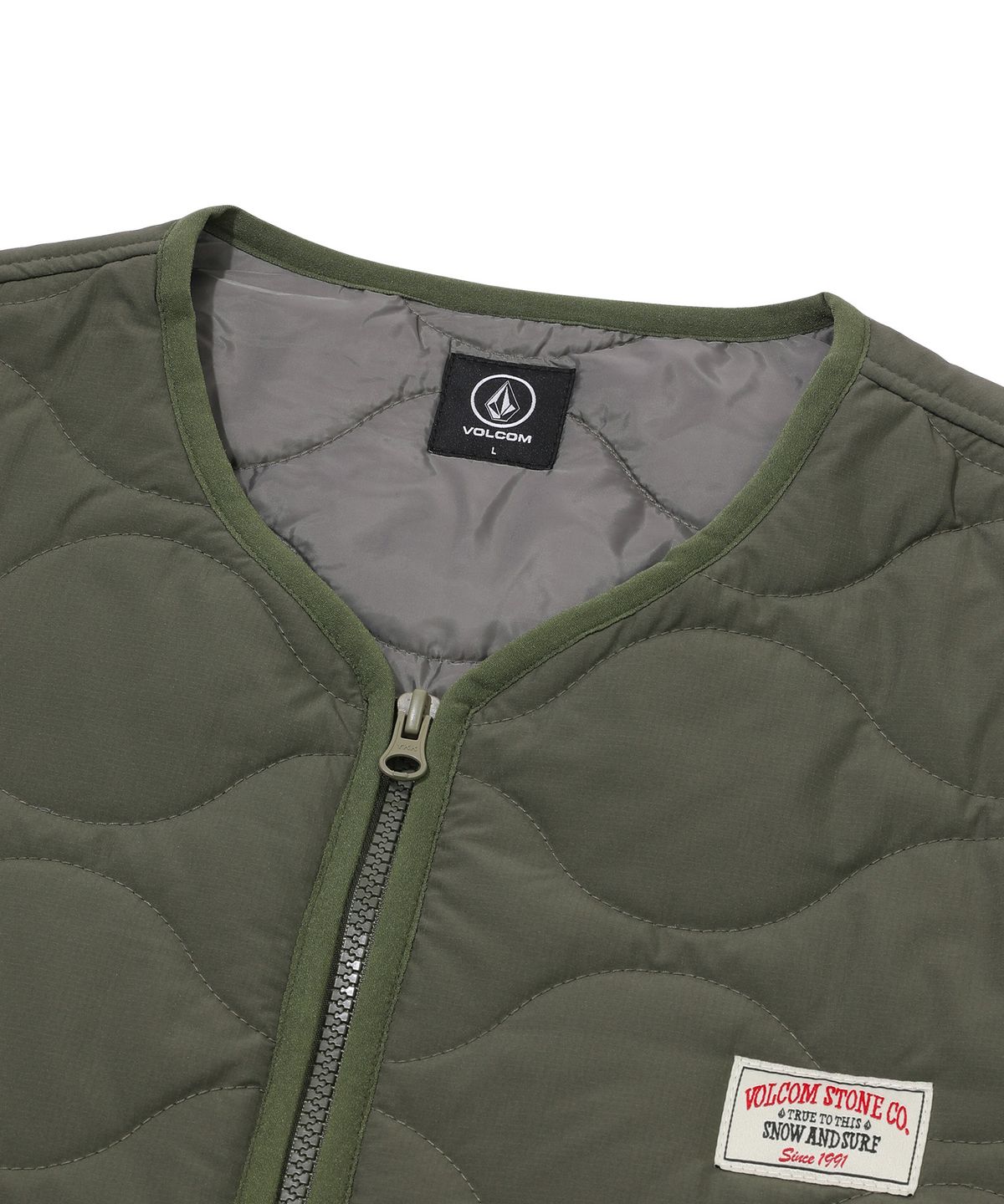 볼컴(VOLCOM) 스노우 앤 서프 퀼팅 점퍼(카키)