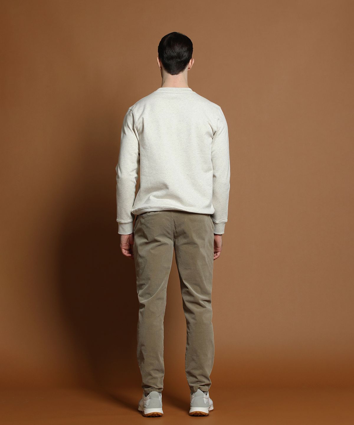 빠니깔레(PANICALE) 카키브라운 워시드 면혼방 코듀로이 팬츠