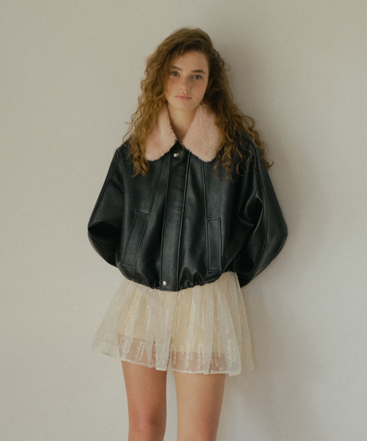 뮈르뮈르(MURMURE) 네브니 레더 스트링 자켓_Nevni PULeather Jacket_2colors