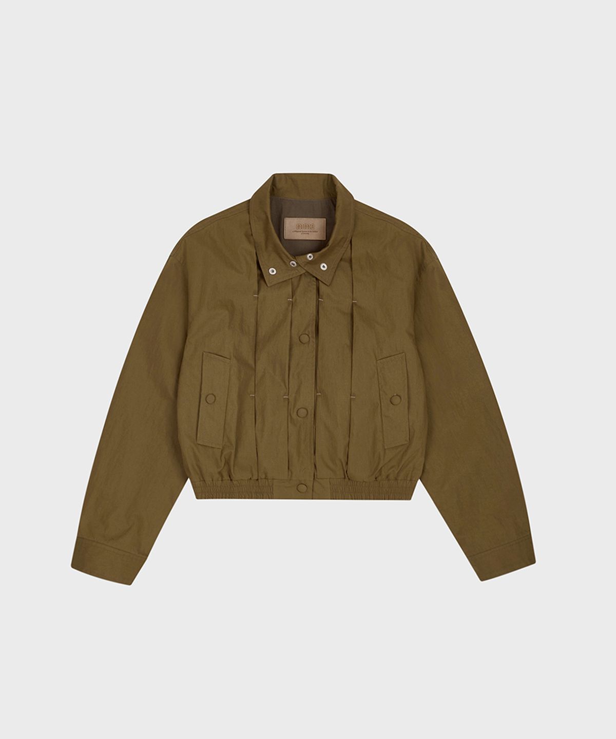 뮈르뮈르(MURMURE) 카인 핀턱 하이넥 크롭 블루종_Kain Blouson Jacket